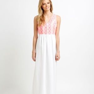 Vineyard Vines Embroidered Maxi Bodice Dress